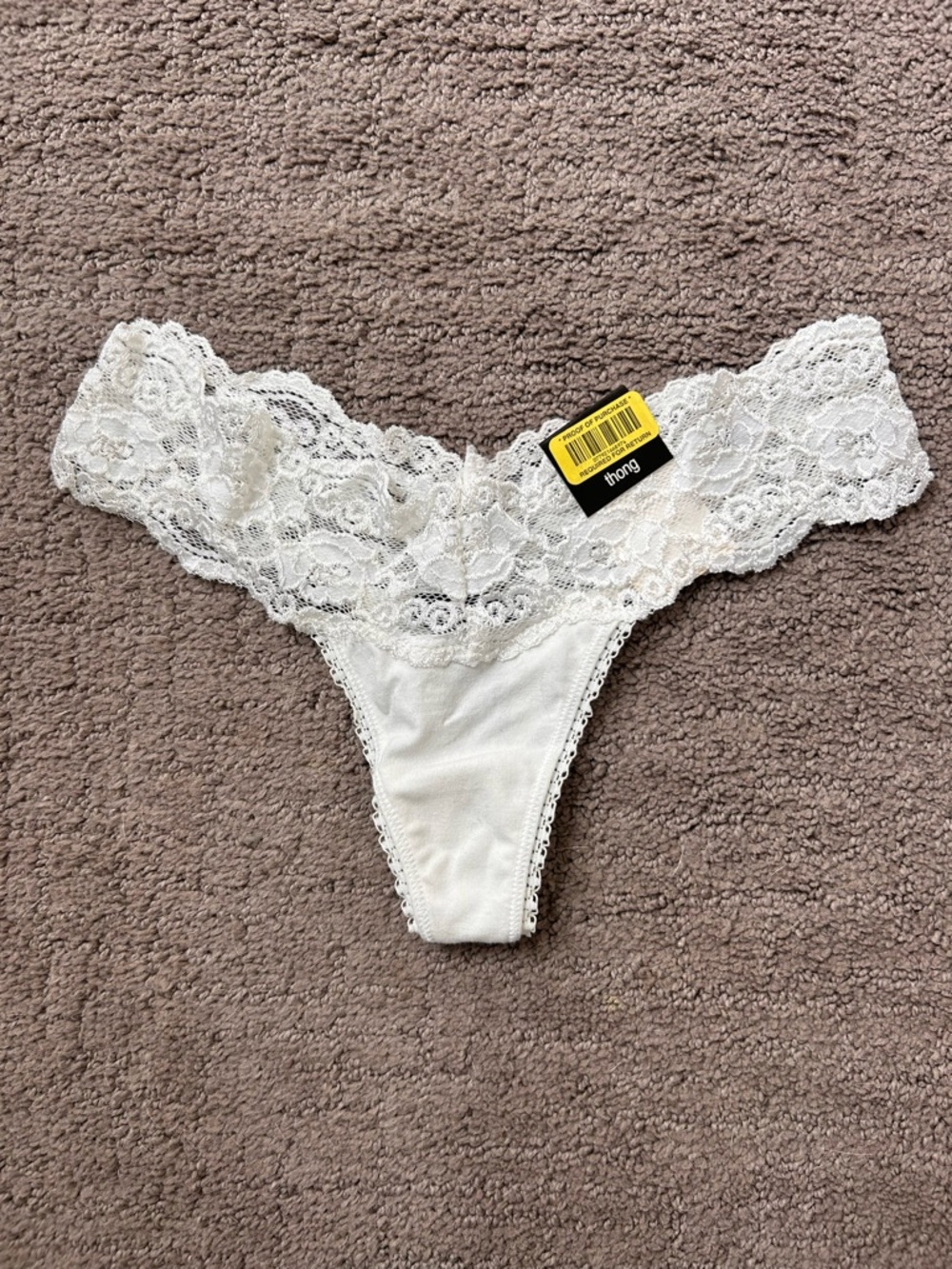 Eyeshadow Cream Lace V-Waist Thong - Picture 1 of 7
